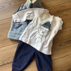 Cute Bear Outfit with Hoodie and Pants